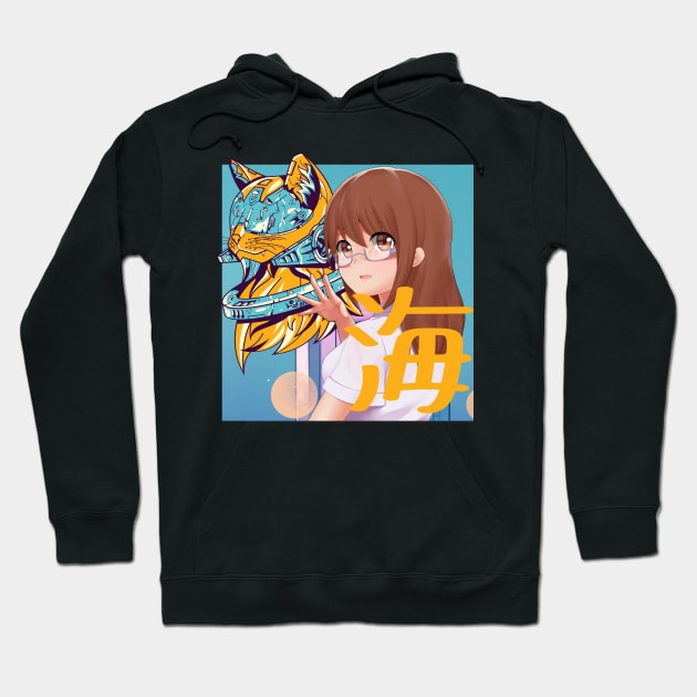 Anime Futureristic Cat Animegirl Hoodie by Blumammal